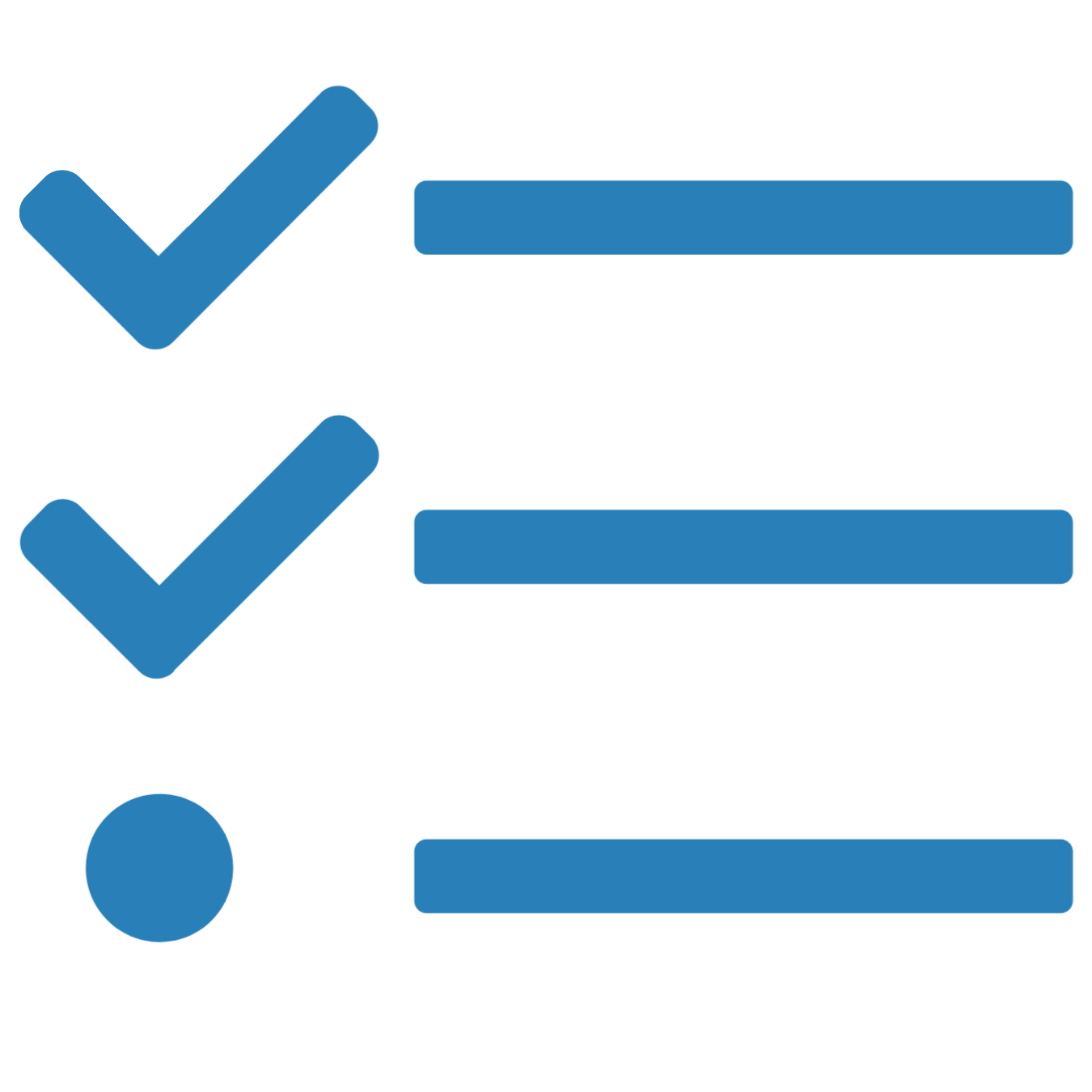 Checklist icon representing prioritised maintenance tasks and resource planning.