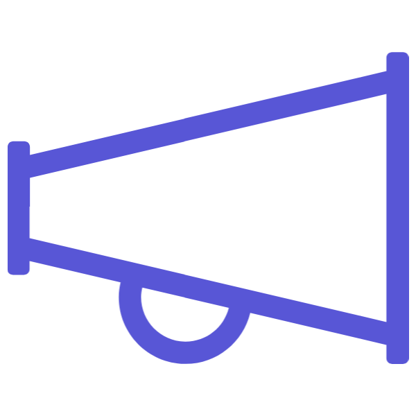 Megaphone symbol indicating streamlined communication and reduced misunderstandings