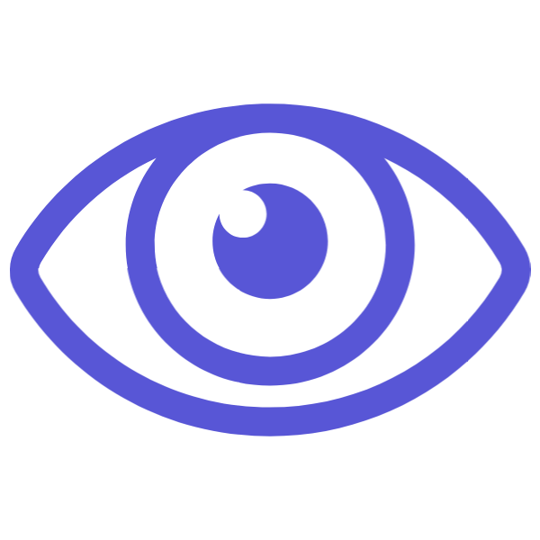 purple icon of an eye illustrating clear overview of all orders and statuses in Planner feature