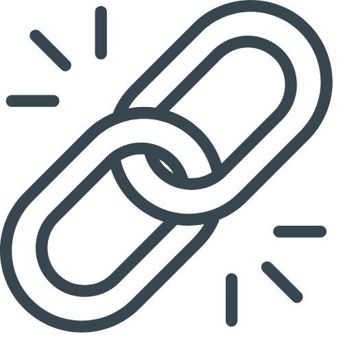 A digital illustration of a chain link.