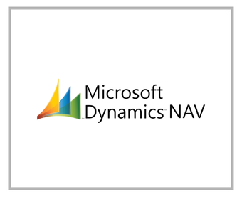 Microsoft Dynamics NAV logo with colorful abstract design and text