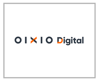 OIXIO Digital logo with black and orange lettering on a white background.