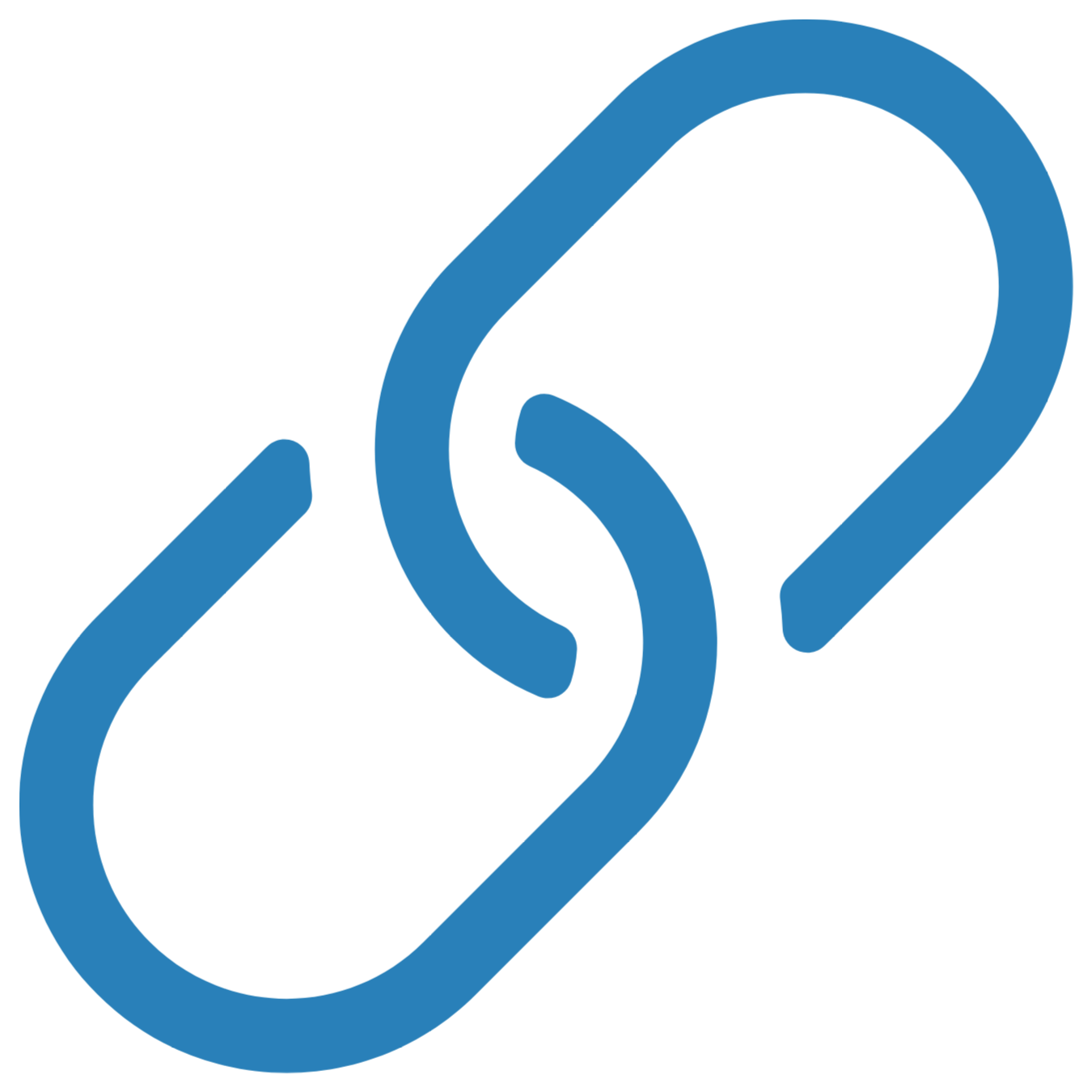 Chain link icon representing linking spare parts to machines